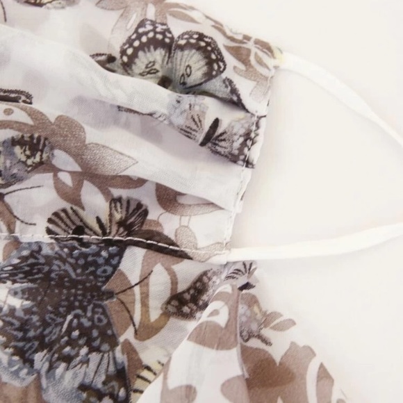 Black & White Beautiful Butterfly Face Mask & Scarf - Picture 5 of 5